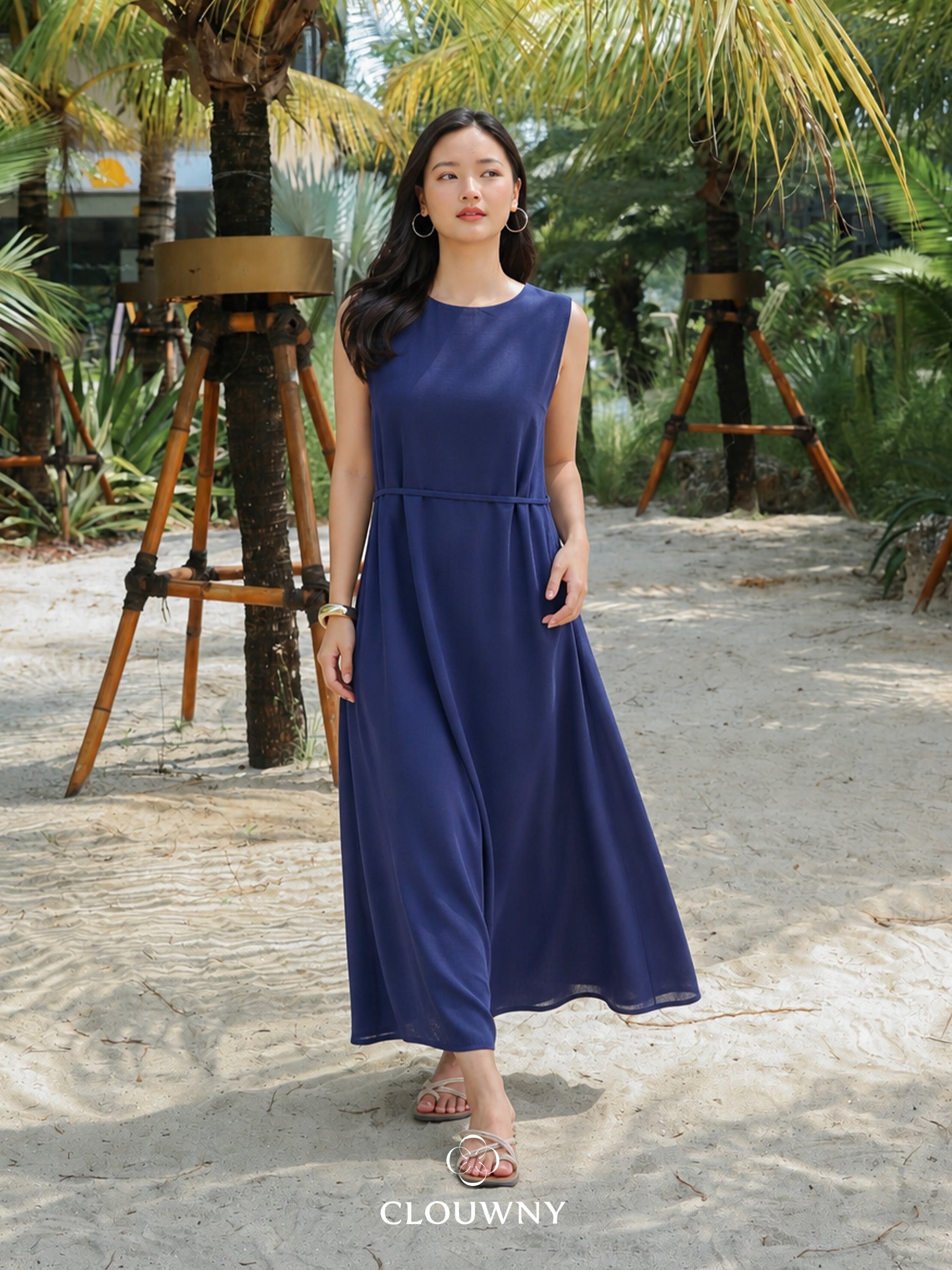 Barla Loose Dress - Navy